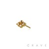 316L SURGICAL STEEL THREADLESS PUSH IN MULTI CZ PLAIN BALL TOP PART